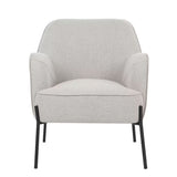 Hugo upholstered armchair ivory - Top-Down View