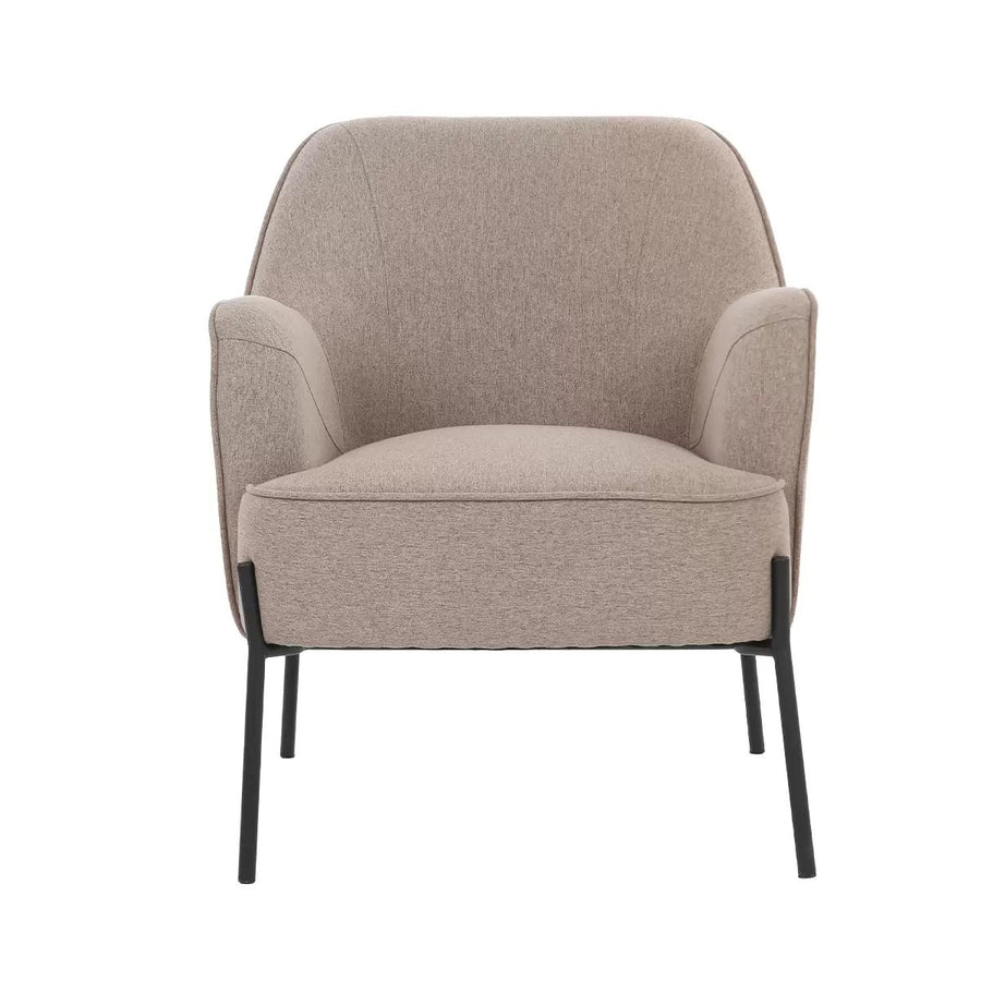 Hugo upholstered armchair light brown