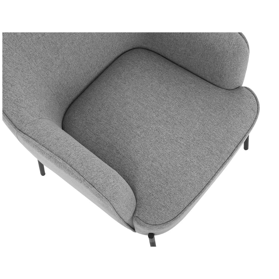 Hugo upholstered armchair light grey