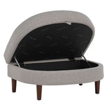 Accent Chair with Storage Ottoman