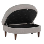 Accent Chair with Storage Ottoman