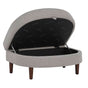 Accent Chair with Storage Ottoman
