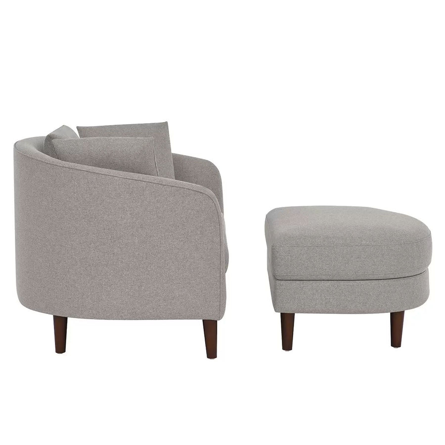 Accent Chair with Storage Ottoman