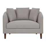 Accent Chair with Storage Ottoman - Low Angle