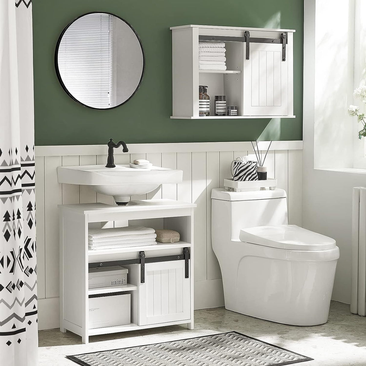 Sleek Modern Bathroom Storage Wall Cabinet