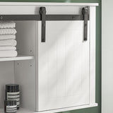 Sleek Modern Bathroom Storage Wall Cabinet - Close-Up Angle