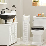 Wooden Bathroom Storage Cabinet, White - Extra Image