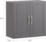 Wall Storage Cabinet Unit Double Doors - Side View