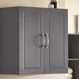 Wall Storage Cabinet Unit Double Doors - Top-Down View