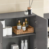 Wall Storage Cabinet Unit Double Doors - 45-Degree Angle