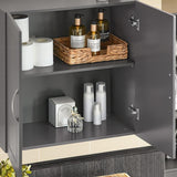Wall Storage Cabinet Unit Double Doors - Rear View