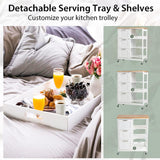 Kitchen Island on Wheels with Storage - Low Angle