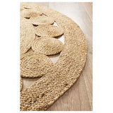 Atrium pilu natural rug 200 x 200cm - Side View