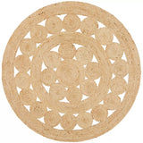 Atrium pilu natural rug 200 x 200cm - Rear View