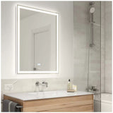 Aurea integrated led plug in wall mirror - Rear View