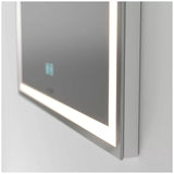Aurea integrated led plug in wall mirror - Close-Up Angle