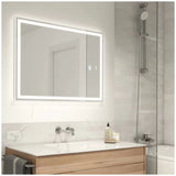 Aurea integrated led plug in wall mirror - Low Angle