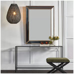 Zeta wall mirror large antique gold