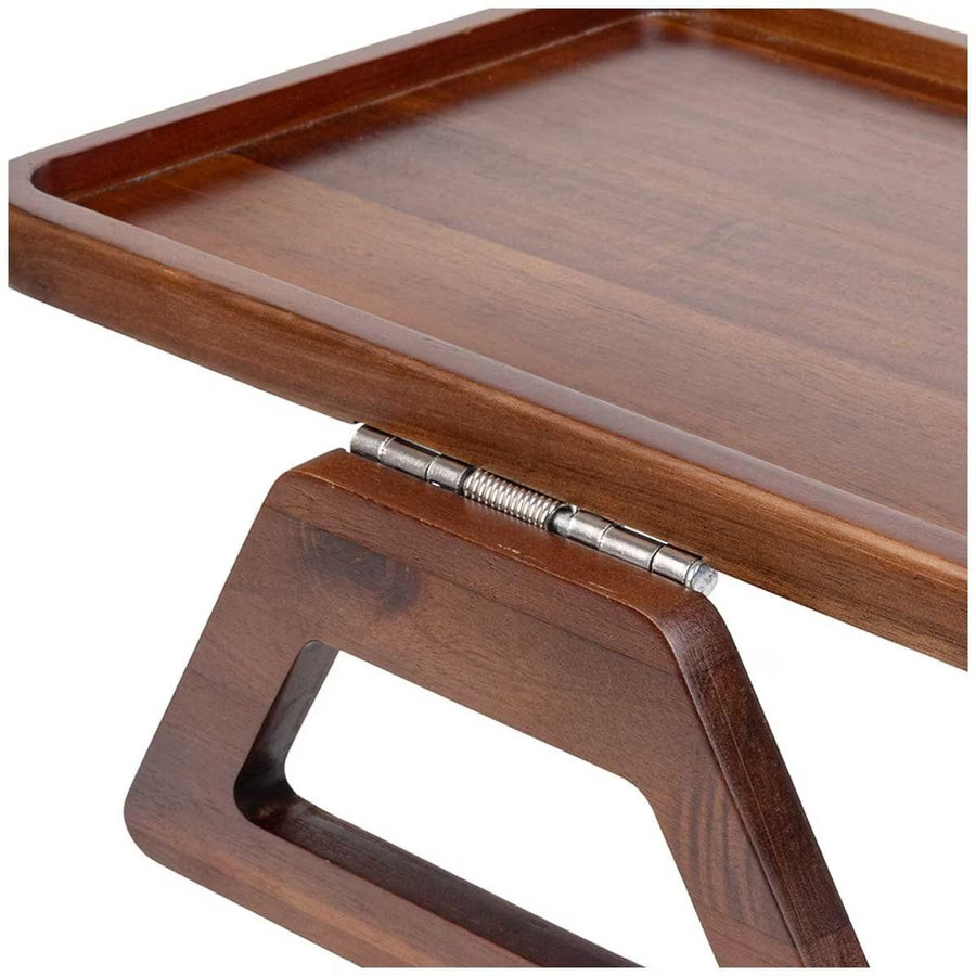 Smart Design Acacia Sofa Armrest Tray