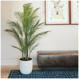 Artificial Palm Tree In Ribbed Pot 2M - Front View