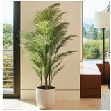 Artificial Palm Tree In Ribbed Pot 2M - Side View