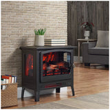 Infrared electric fireplace stove heater - Side View