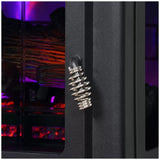 Infrared electric fireplace stove heater - Rear View