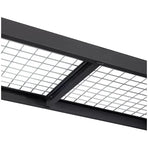 Black Industrial Rack with Interlocking Wire Deck, Heavy Duty Steel Construction