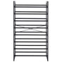 Set of 2 Black Matte Stackable Shoe Rack, 8-Tier Vertical Tower, Grey