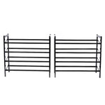 Set of 2 Black Matte Stackable Shoe Rack, 8-Tier Vertical Tower, Grey