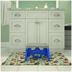 Grey 1-Step Plastic Folding Step Stool 2-Pack - Compact and Slip-Resistant Design