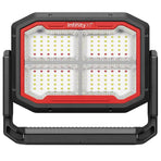 Black Dual Powered Solar Work Light 3000 Lumen with Adjustable Kelvin Settings