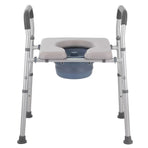 White Heavy Duty Bedside Commode, Raised Toilet Seat, Shower Chair, Adjustable Height 75.5-88cm