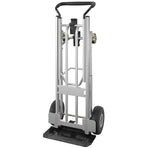 Black 4 In 1 Folding Toe Plate Hand Truck for Heavy Loads, Aluminium and Steel Hybrid