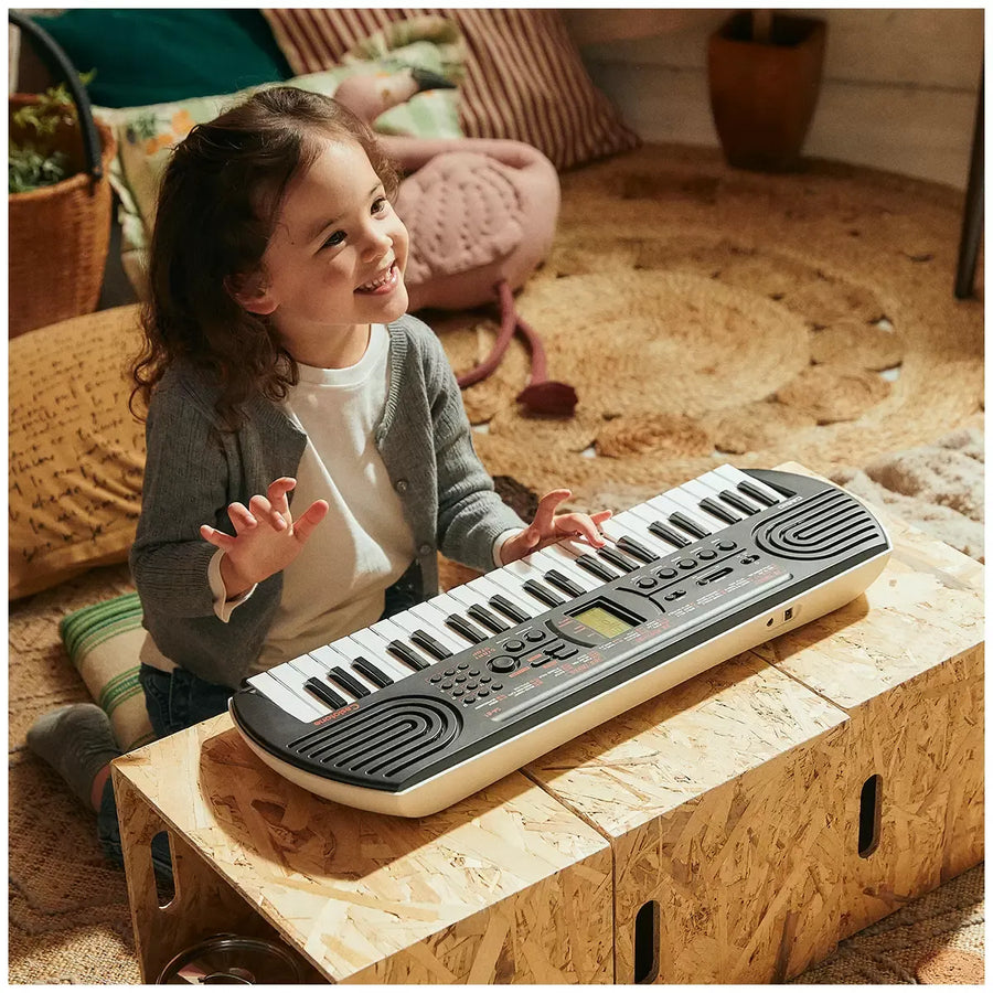 Black 44 Key Portable Mini Keyboard with 100 Tones, 50 Rhythms, and Headphone Output