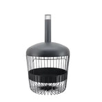 Black High-Temperature Powder Coated Bastion Chimenea with Large Burning Capacity