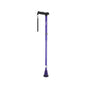 Adjustable Purple Walking Stick with Folding Design and Shock Absorbing Tip