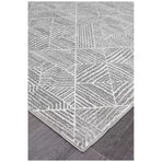 Oasis 457 Silver Rug 290x200cm - Bohemian Tribal Style, Easy to Clean Polypropylene