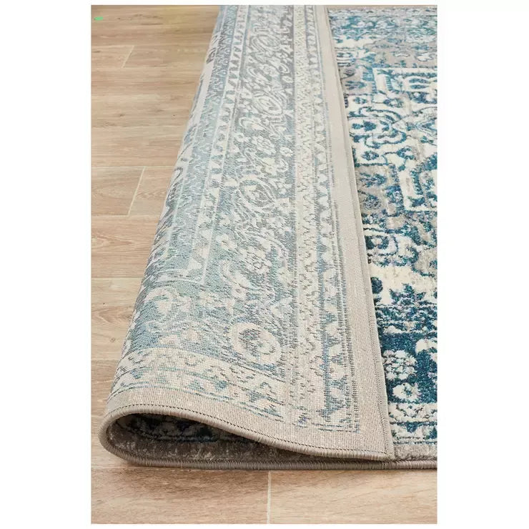Blue Indoor Rug 400 x 300cm - Soft Material for Home Use