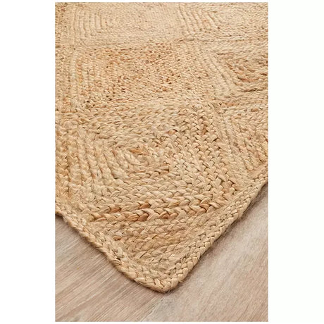 Natural Jute Rug 320 x 230cm with Diamond Pattern, image 2