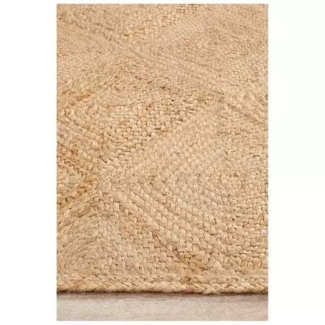 Natural Jute Rug 320 x 230cm with Diamond Pattern, image 4