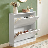 2 Drawer Shoe Cabinet Storage Unit - Front View