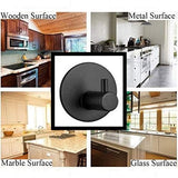 4 Pack Stainless Steel self-Adhesive Wall Hook for Bathroom and Kitchen - Rear View