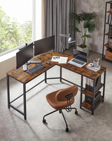 L-Shaped Computer Desk Corner - Front View