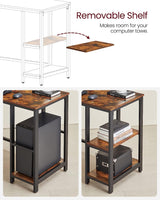 L-Shaped Computer Desk Corner - Top-Down View