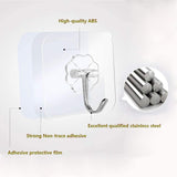 24 Packs Heavy Duty Adhesive Hooks Kitchen Wall Hooks - Top-Down View