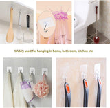 24 Packs Heavy Duty Adhesive Hooks Kitchen Wall Hooks - Rear View