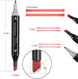 168 Colours Graffiti Pen Permanent Marker Pens Set for Adults and Children - Side View