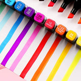 168 Colours Graffiti Pen Permanent Marker Pens Set for Adults and Children - Top-Down View