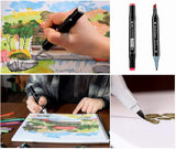 168 Colours Graffiti Pen Permanent Marker Pens Set for Adults and Children - 45-Degree Angle